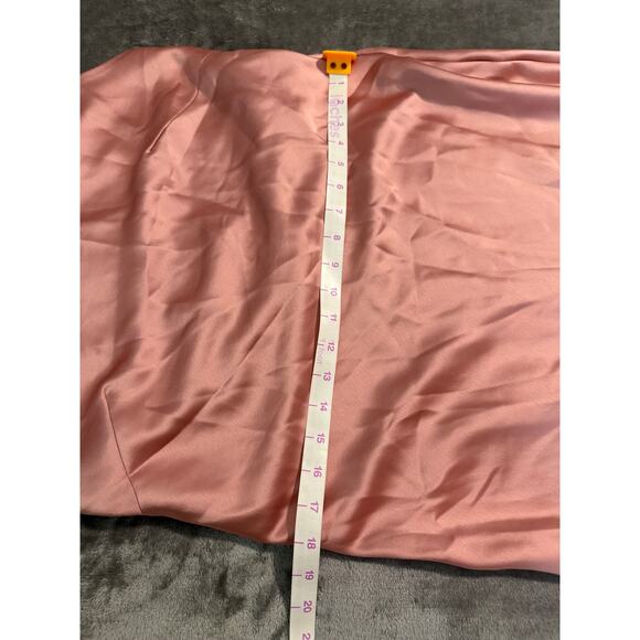 Social Bridesmaids SCARF TIE HIGH-NECK HALTER MAXI SLIP DRESS DESERT ROSE Size L - Picture 12 of 12